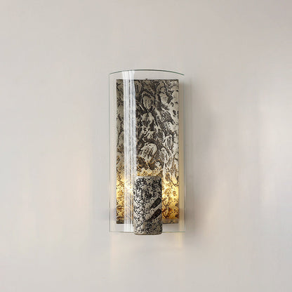 Deco Semicircle Glass Aluminum 1 - Light Wall Sconce Lamp