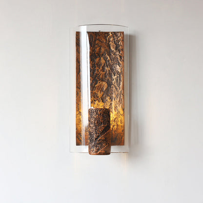Deco Semicircle Glass Aluminum 1 - Light Wall Sconce Lamp