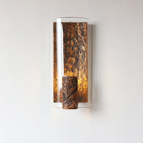 Deco Semicircle Glass Aluminum 1 - Light Wall Sconce Lamp