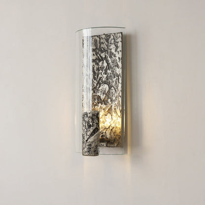 Deco Semicircle Glass Aluminum 1 - Light Wall Sconce Lamp
