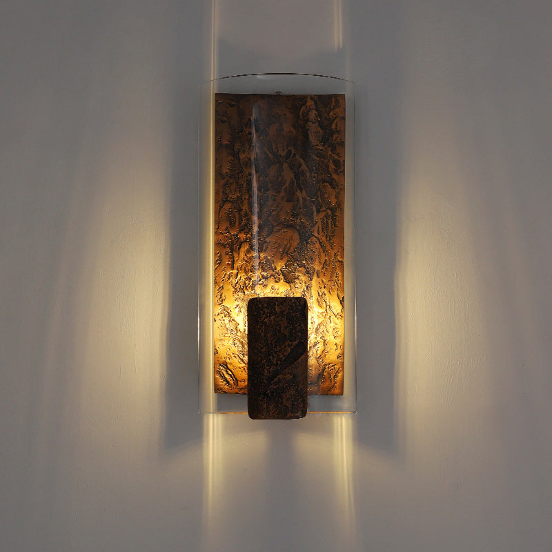 Deco Semicircle Glass Aluminum 1 - Light Wall Sconce Lamp