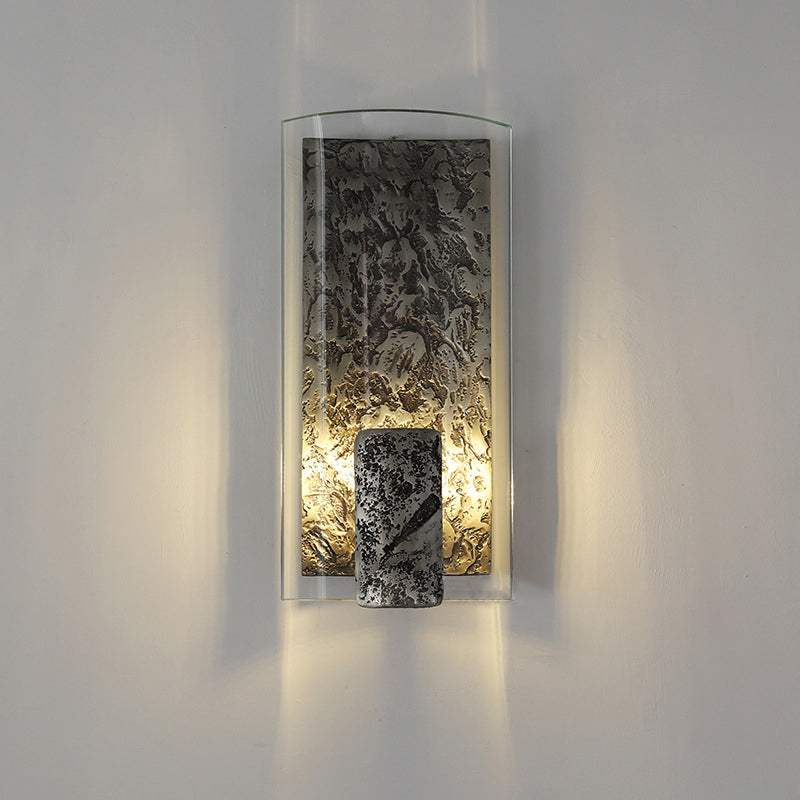 Deco Semicircle Glass Aluminum 1 - Light Wall Sconce Lamp