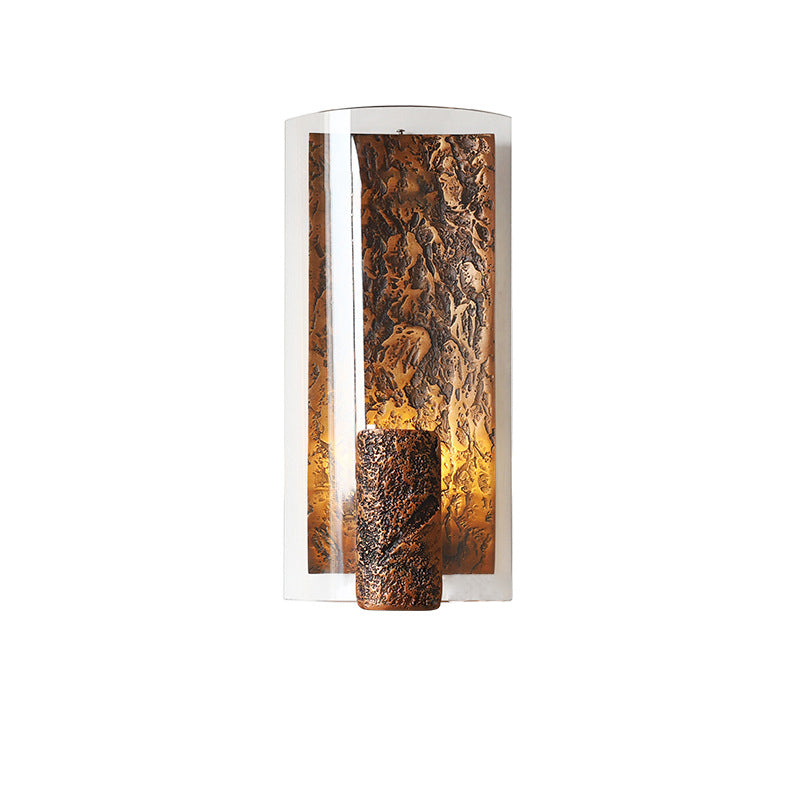 Deco Semicircle Glass Aluminum 1 - Light Wall Sconce Lamp