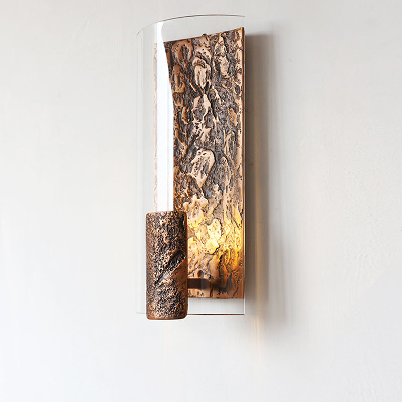 Deco Semicircle Glass Aluminum 1 - Light Wall Sconce Lamp