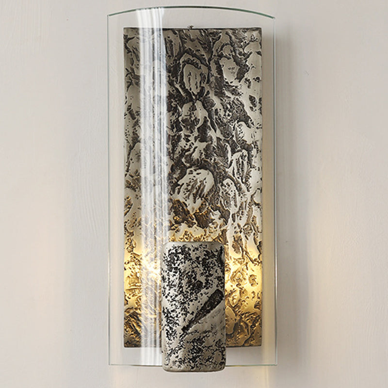 Deco Semicircle Glass Aluminum 1 - Light Wall Sconce Lamp