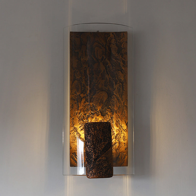 Deco Semicircle Glass Aluminum 1 - Light Wall Sconce Lamp