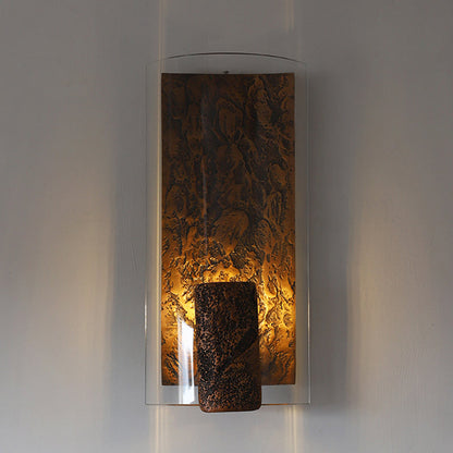 Deco Semicircle Glass Aluminum 1 - Light Wall Sconce Lamp