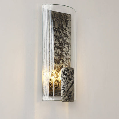 Deco Semicircle Glass Aluminum 1 - Light Wall Sconce Lamp