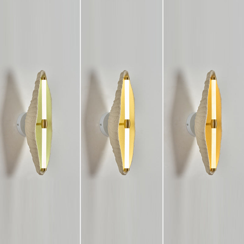 Scandinavian Shell Resin Iron LED Wall Sconce Lamp