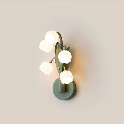 French Floral Bouquet Iron PC 5 - Light Wall Sconce Lamp