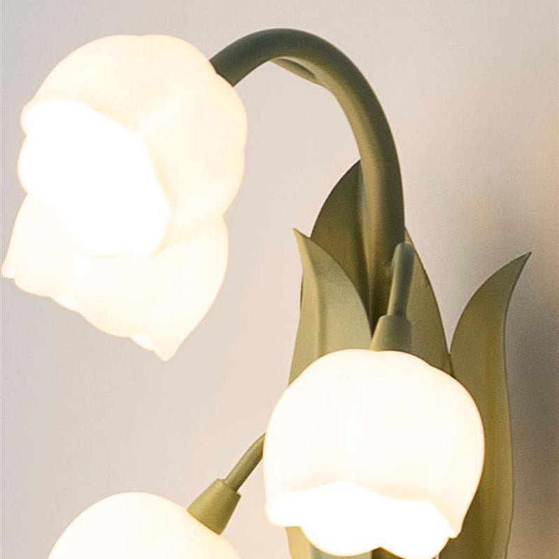 French Floral Bouquet Iron PC 5 - Light Wall Sconce Lamp