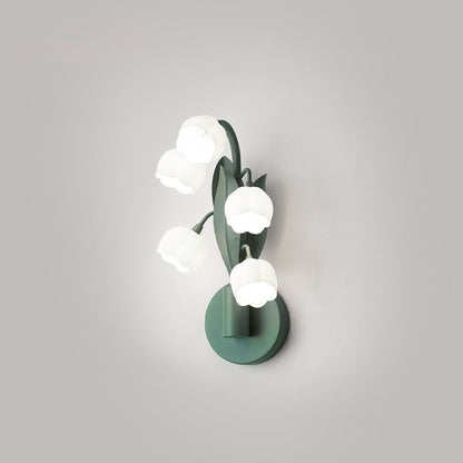 French Floral Bouquet Iron PC 5 - Light Wall Sconce Lamp