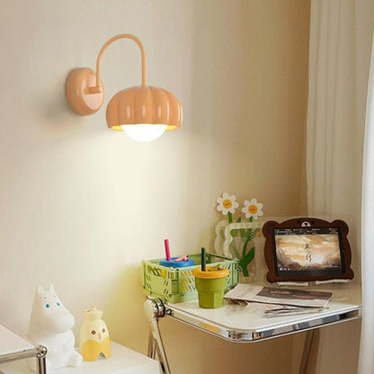 Cream Pumpkin Resin PE Hardware 1 - Light Wall Sconce Lamp