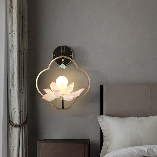 Chinese Resin Ceramics Hardware 1 - Light Wall Sconce Lamp