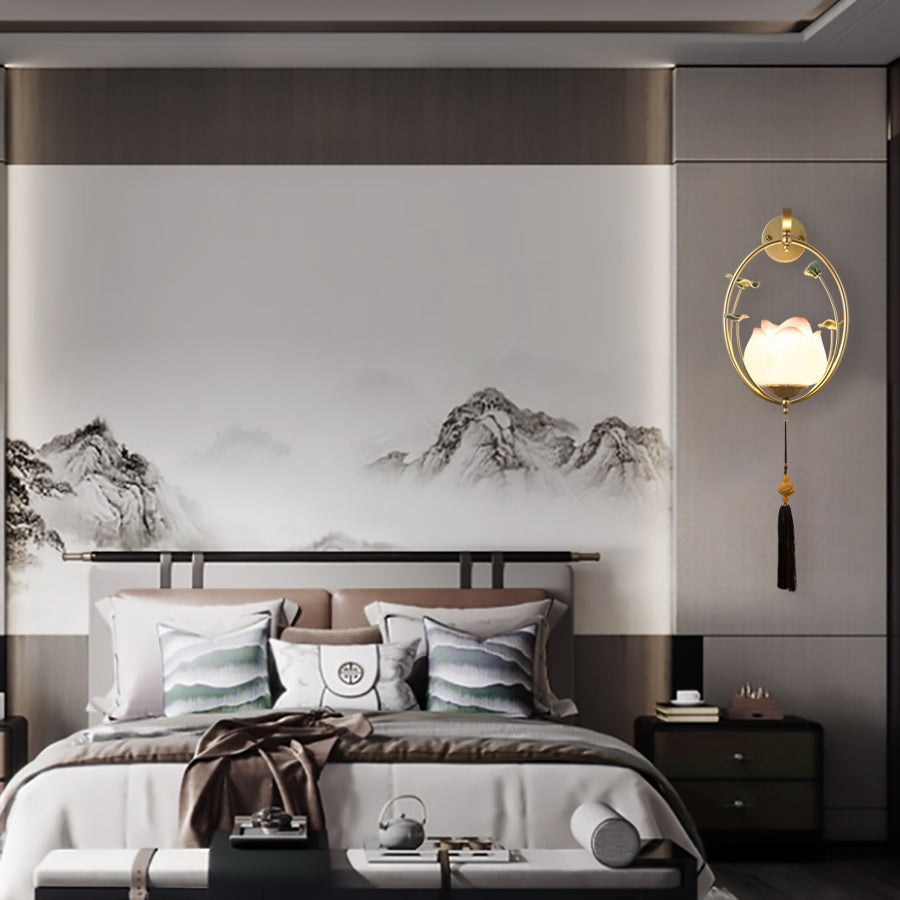 Chinese Resin Ceramics Iron 1 - Light Wall Sconce Lamp