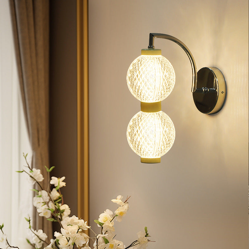 Nordic Round Orbs Acrylic Iron 1/2 - Light Wall Sconce Lamp