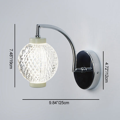Nordic Round Orbs Acrylic Iron 1/2 - Light Wall Sconce Lamp