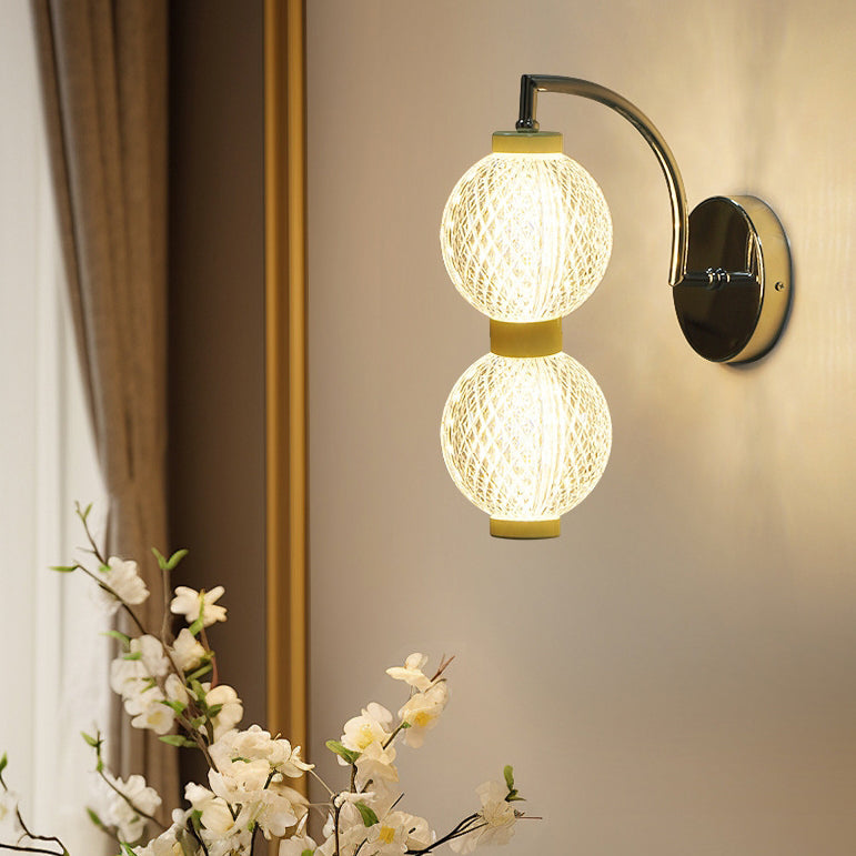 Nordic Round Orbs Acrylic Iron 1/2 - Light Wall Sconce Lamp