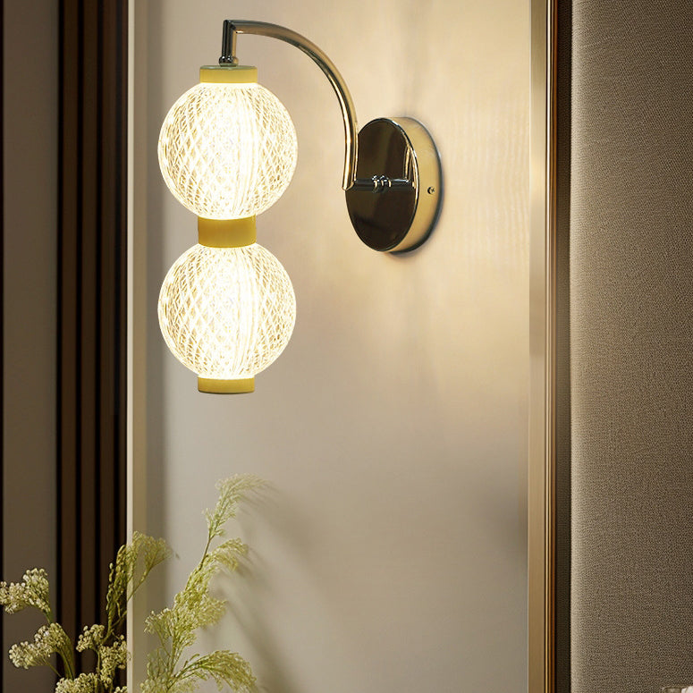 Nordic Round Orbs Acrylic Iron 1/2 - Light Wall Sconce Lamp