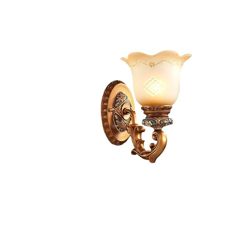 Morning Glory Resin Glass 1 - Light Wall Sconce Lamp
