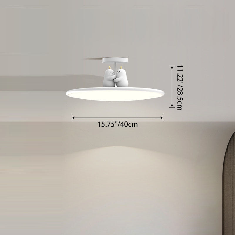 Animal LED Semi-Flush Mount Ceiling Light