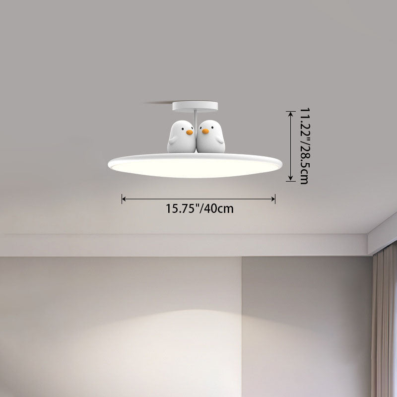Animal LED Semi-Flush Mount Ceiling Light