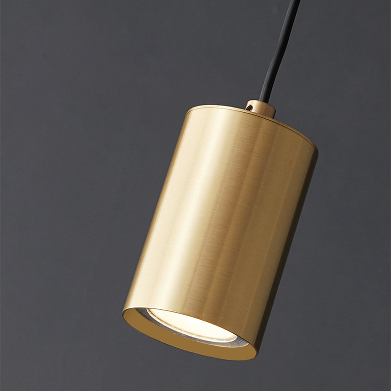 Minimalist Copper Cylinder Pendant Light