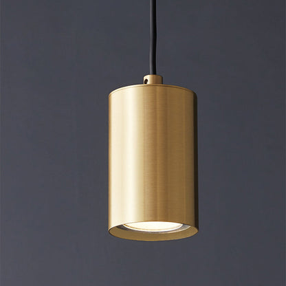 Minimalist Copper Cylinder Pendant Light