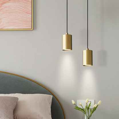 Minimalist Copper Cylinder Pendant Light