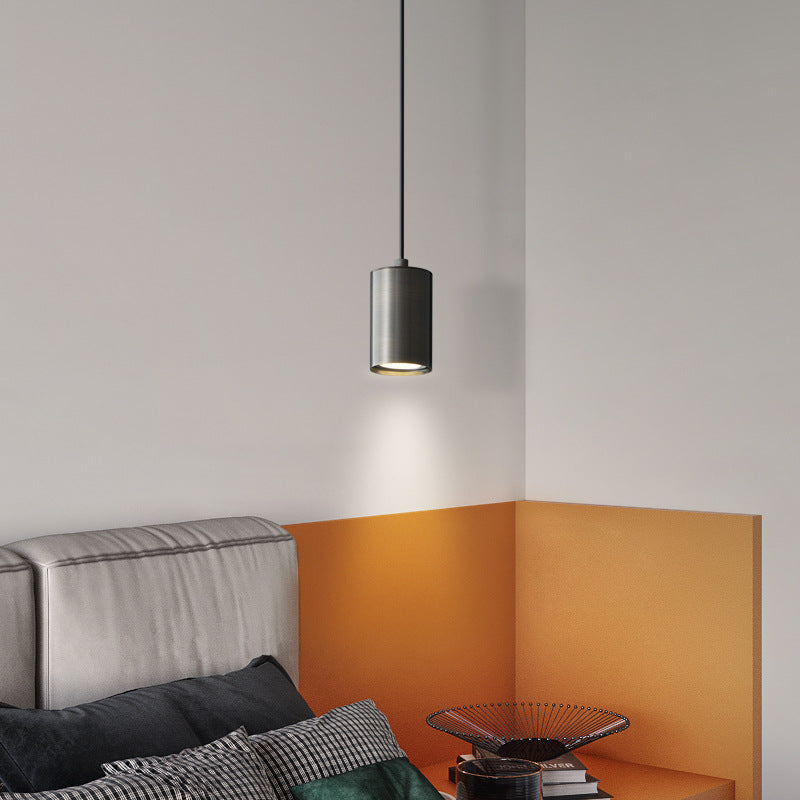 Minimalist Copper Cylinder Pendant Light