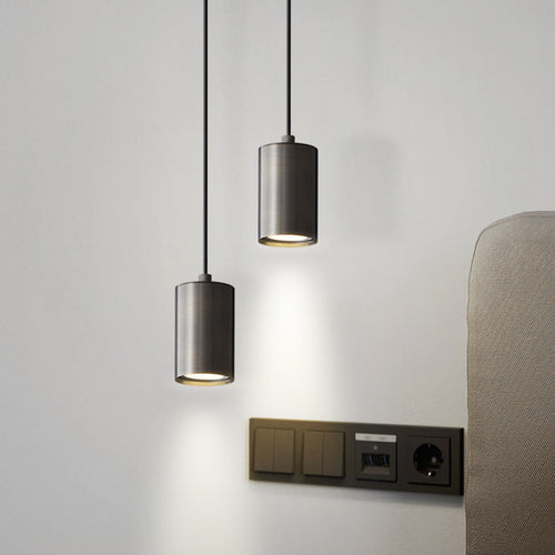 Minimalist Copper Cylinder Pendant Light