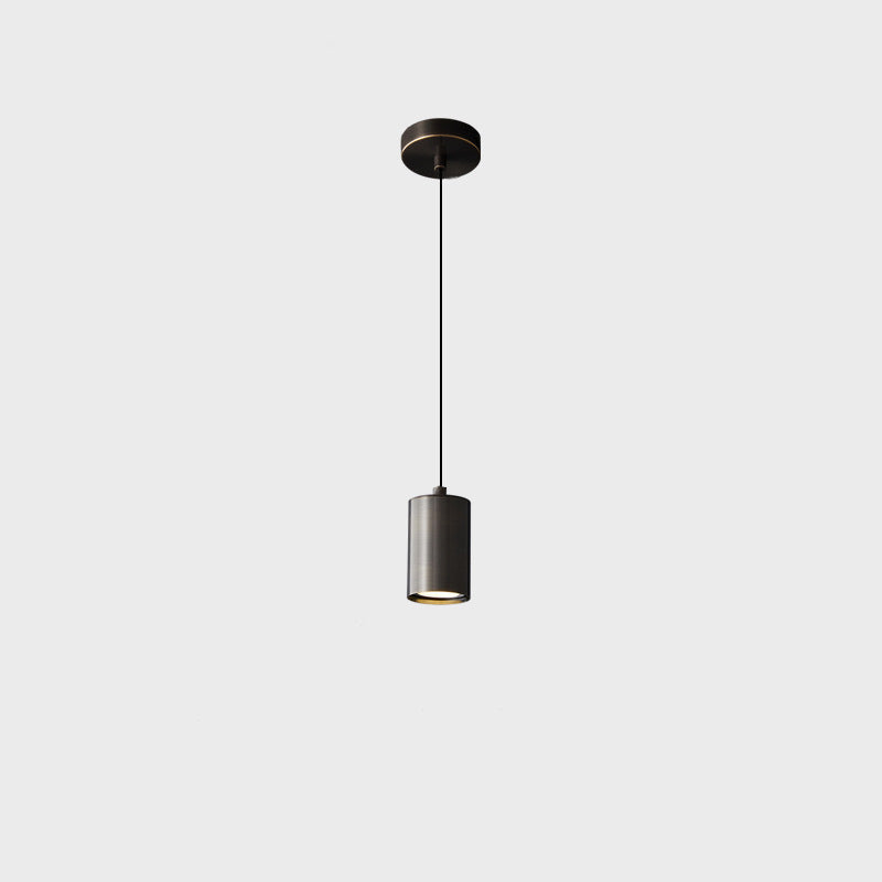 Minimalist Copper Cylinder Pendant Light