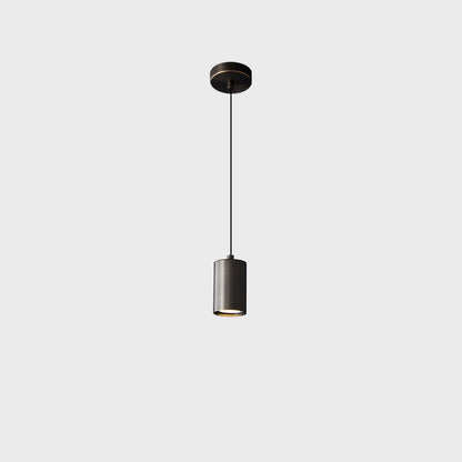 Minimalist Copper Cylinder Pendant Light