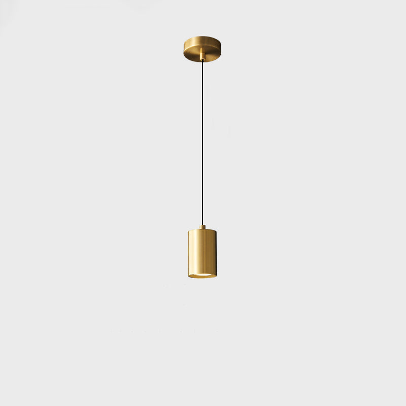 Minimalist Copper Cylinder Pendant Light