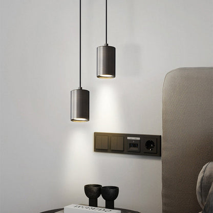 Minimalist Copper Cylinder Pendant Light