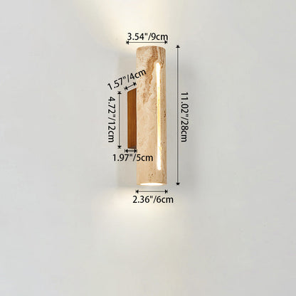 Nordic Travertine Cylinder Wall Sconce
