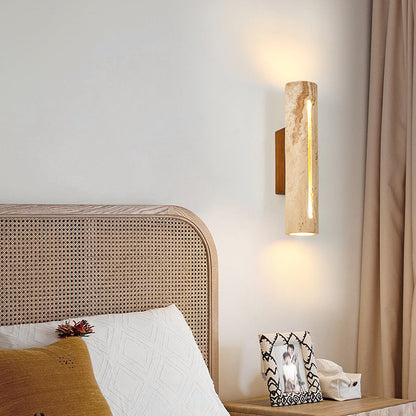 Nordic Travertine Cylinder Wall Sconce