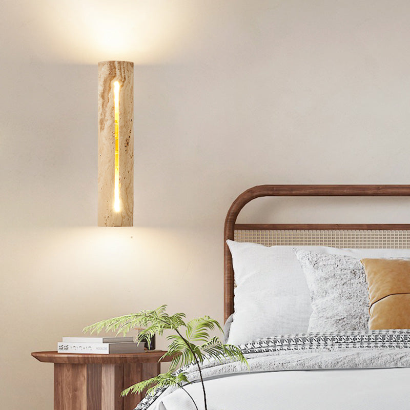 Nordic Travertine Cylinder Wall Sconce