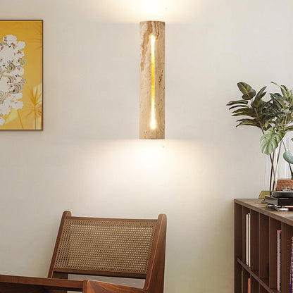 Nordic Travertine Cylinder Wall Sconce