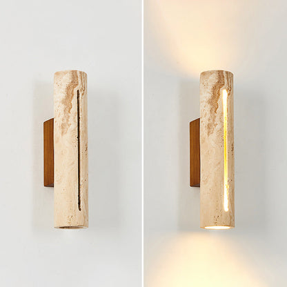 Nordic Travertine Cylinder Wall Sconce