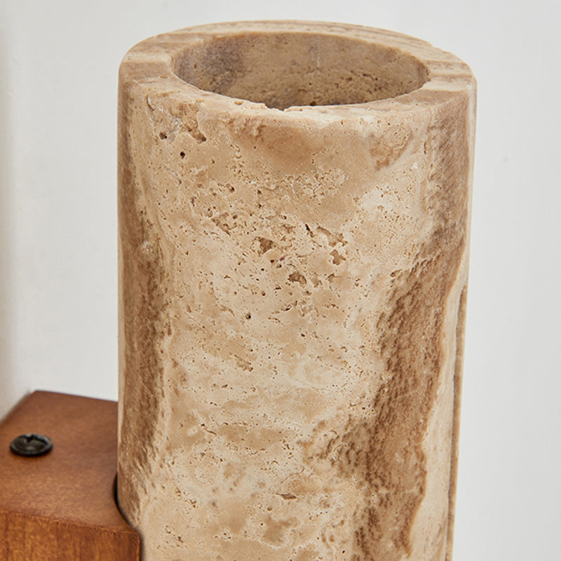 Nordic Travertine Cylinder Wall Sconce