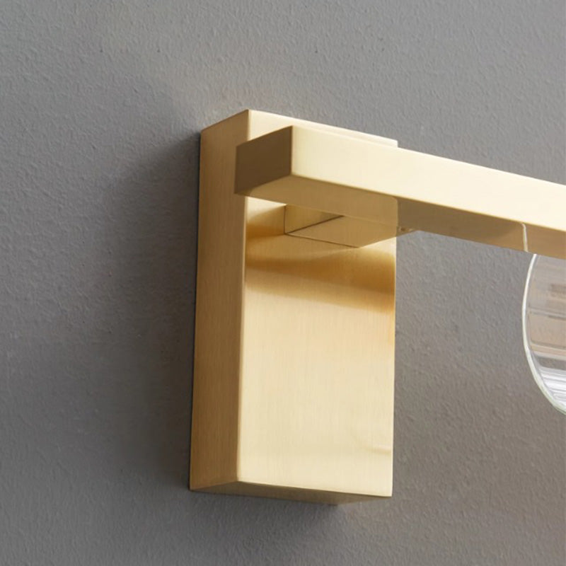 Copper Glass LED Cylinder Wall Sconce