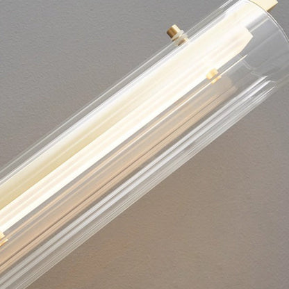 Copper Glass LED Cylinder Wall Sconce