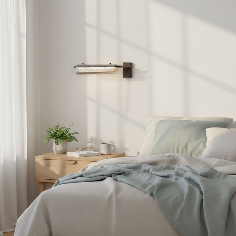 Copper Glass LED Cylinder Wall Sconce