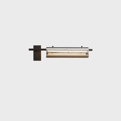 Copper Glass LED Cylinder Wall Sconce