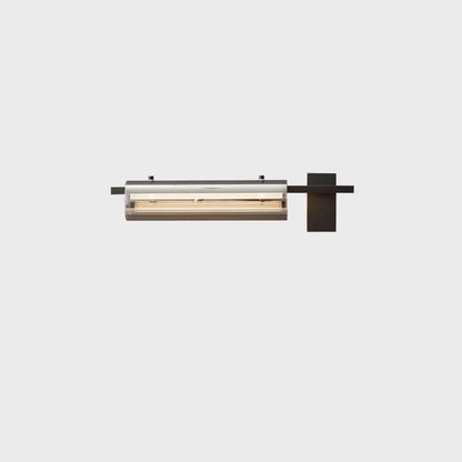 Copper Glass LED Cylinder Wall Sconce