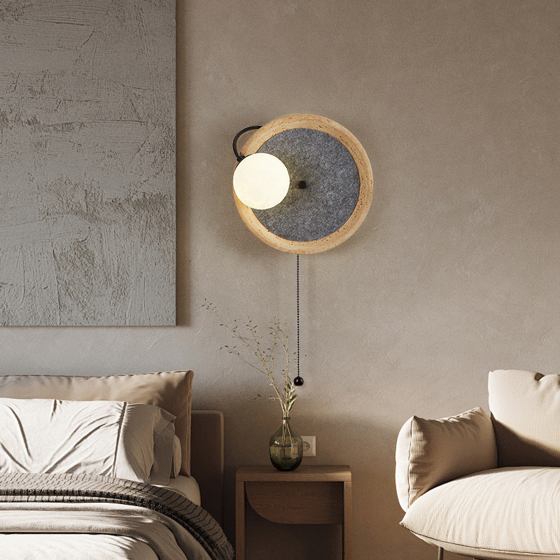 Scandinavian 1-Light Wall Sconce Lamp With Zipper