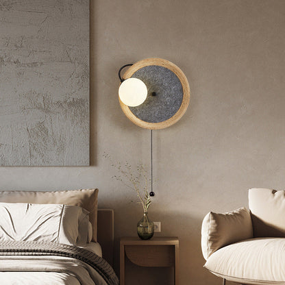 Scandinavian 1-Light Wall Sconce Lamp With Zipper