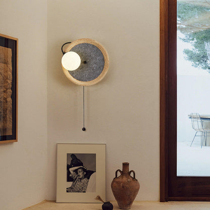 Scandinavian 1-Light Wall Sconce Lamp With Zipper