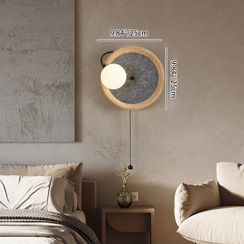 Scandinavian 1-Light Wall Sconce Lamp With Zipper